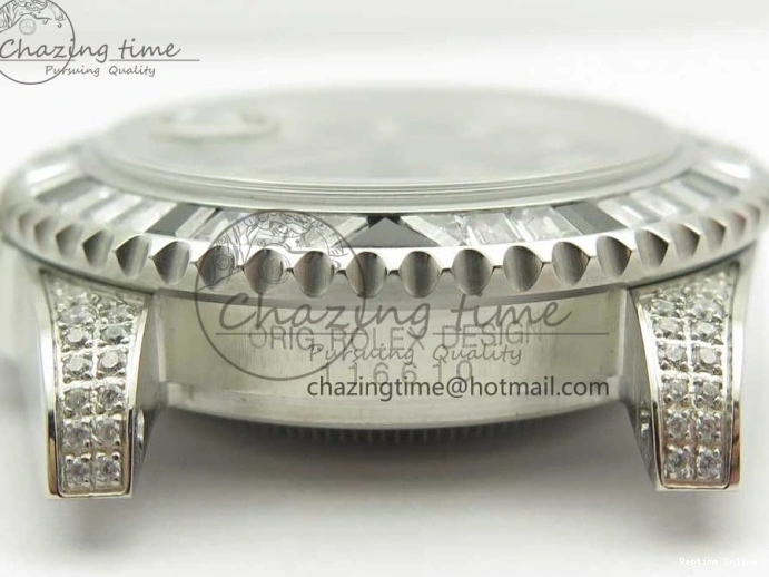 0504 GoAnywhere Submariner Black Diamond Bezel SS GSF Best Edition Black Dial On SS Bracelet A 3270